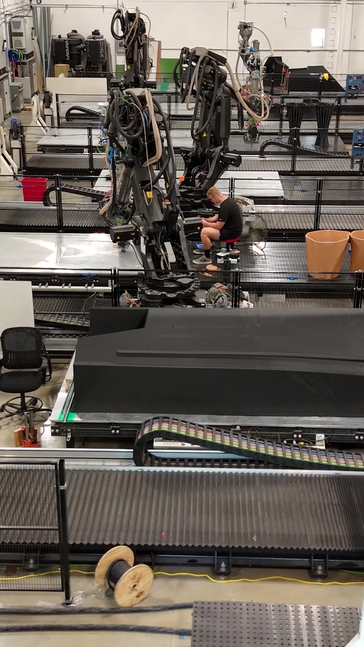 Robotic manufacturing equipment on the Haddy factory floor